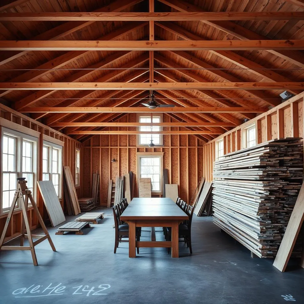 Rafters and lumber