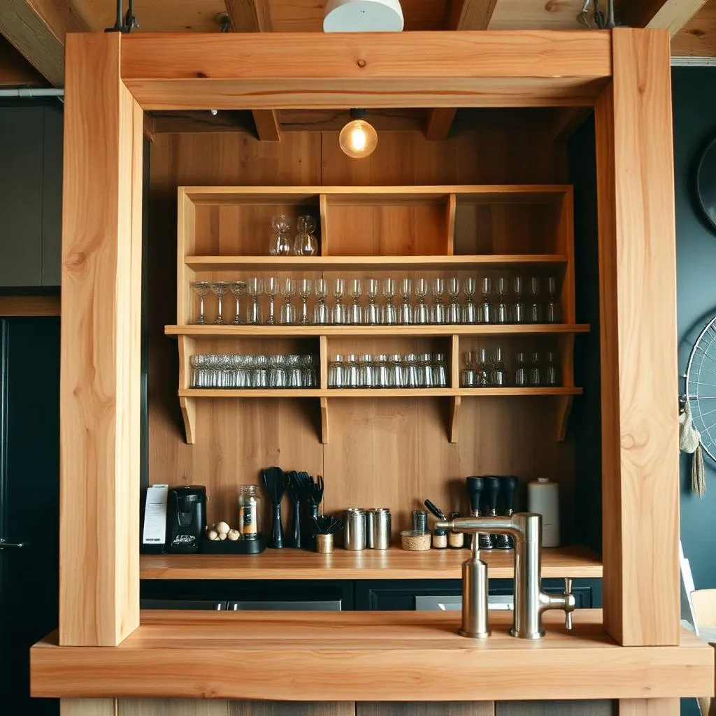Taproom bar framing