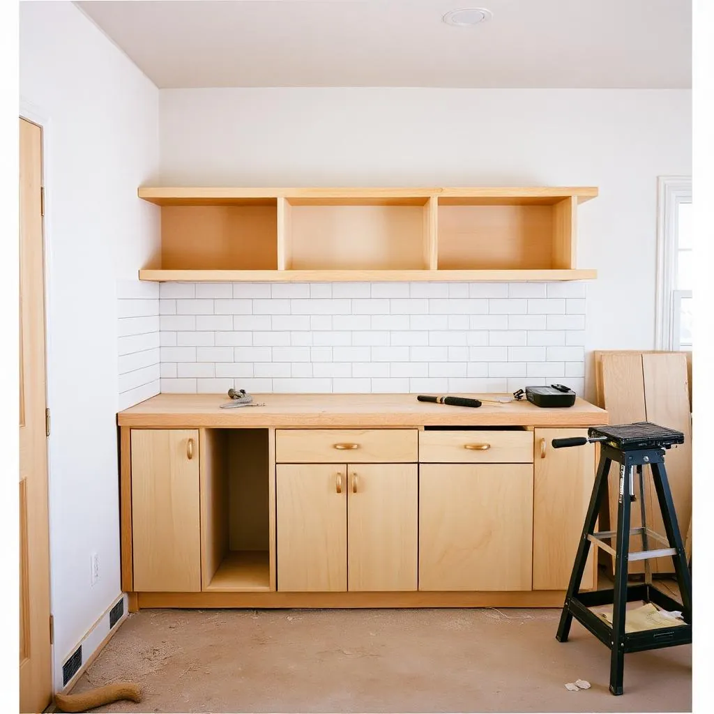 Kitchen cabinets in progress